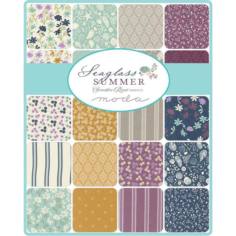 Moda Fabric Pre Cuts Moda Seaglass Summer Fat Quarter Pack 31 Piece 43180AB  - The Sewing Studio