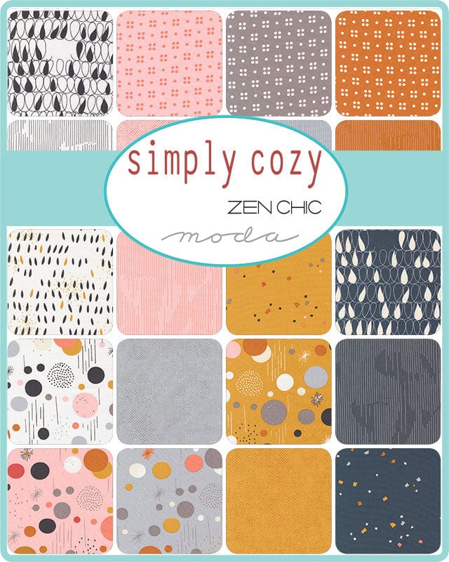 Moda Fabric Pre Cuts Moda Simply Cozy Fat Quarter Pack 1890AB  - The Sewing Studio