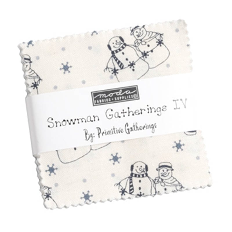 Moda Fabric Pre Cuts Moda Snowman Gatherings IV Mini Charm 49250MC  - The Sewing Studio