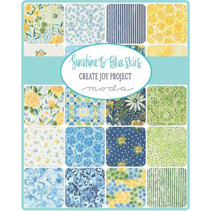 Moda Fabric Pre Cuts Moda Sunshine And Blue Skies Charm Pack 39820PP  - The Sewing Studio