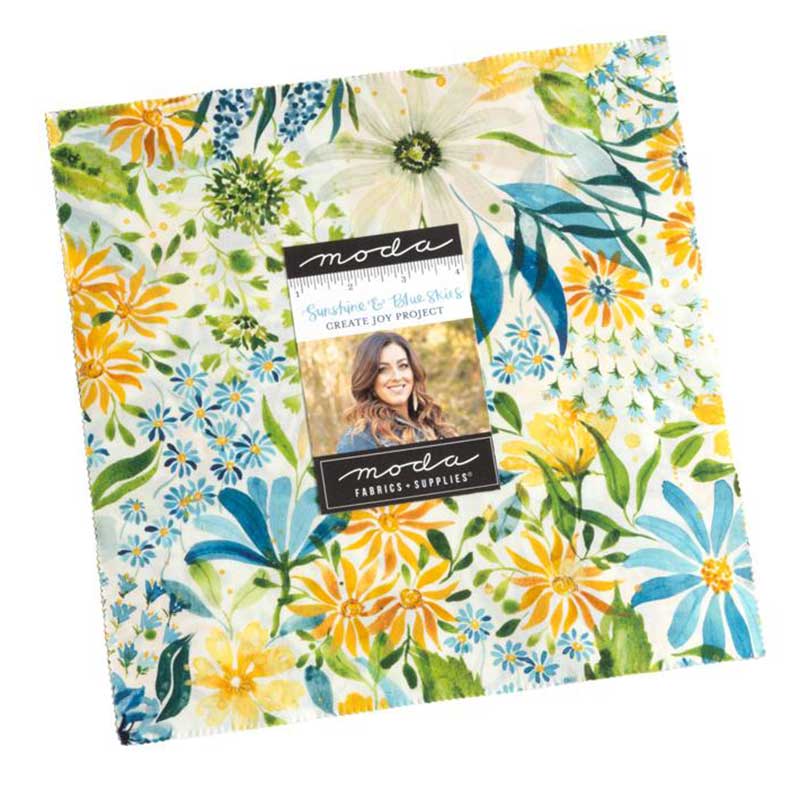 Moda Fabric Pre Cuts Moda Sunshine And Blue Skies Layer Cake 39820LC  - The Sewing Studio