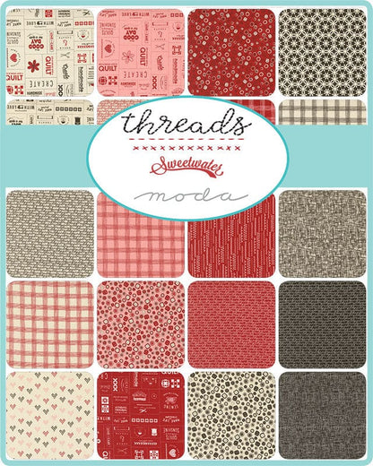 Moda Fabric Pre Cuts Moda Threads Charm Pack 55680PP  - The Sewing Studio