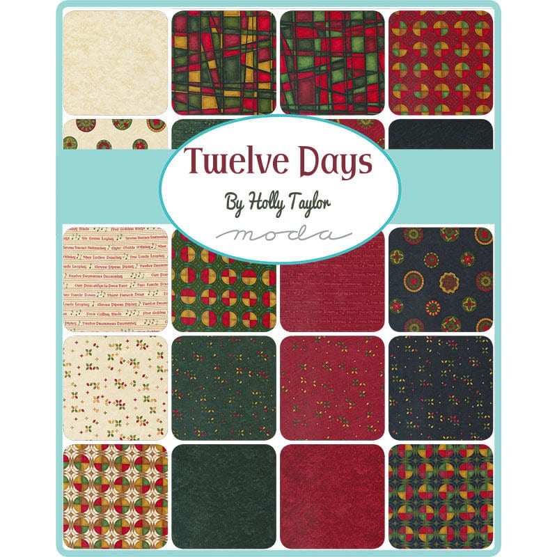 Moda Fabric Pre Cuts Moda Twelve Days Charm Pack 6950PP  - The Sewing Studio