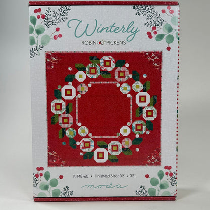 Moda Fabric Pre Cuts Moda Winterly Little Posy Wreath Quilt Kit