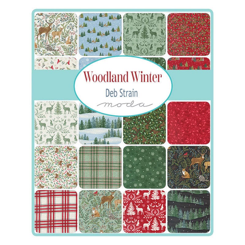 Moda Fabric Pre Cuts Moda Woodland Winter Fat Quarter Pack 32 Piece 56090AB