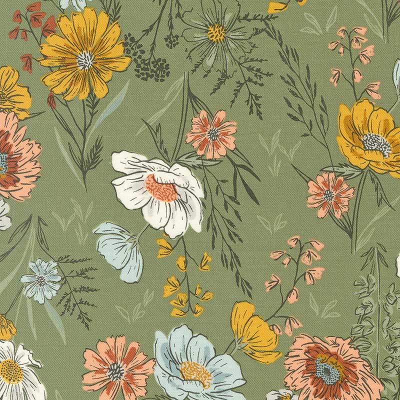 Moda Fabric Moda Woodland Wildflowers  - The Sewing Studio