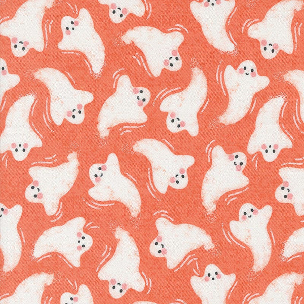 Moda Hey Boo Friendly Ghost Soft Pumpkin 5211-12 Main Image