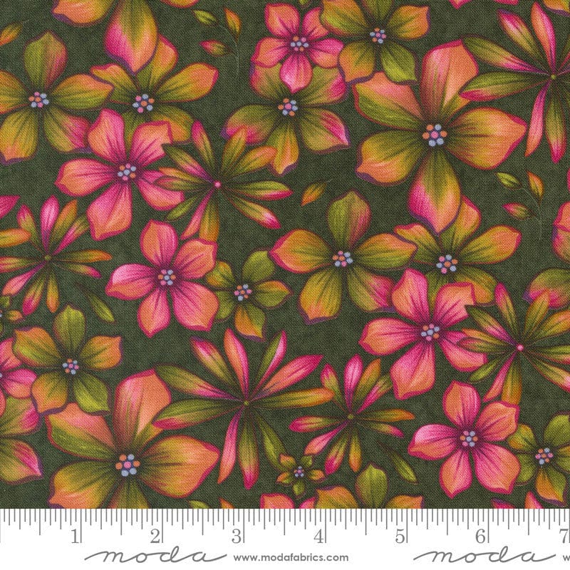 Moda In Bloom Blossoms Leaf 6940-17 Ruler Image