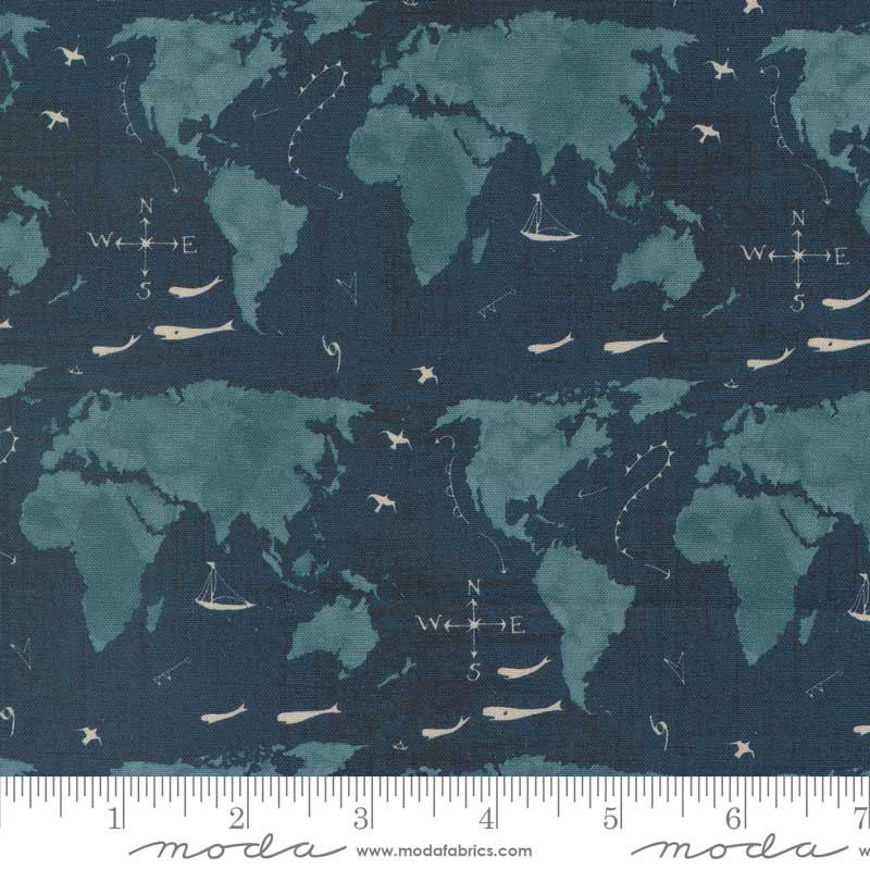 Moda Longshore Seafarers Way Night 24611-15 Ruler Image