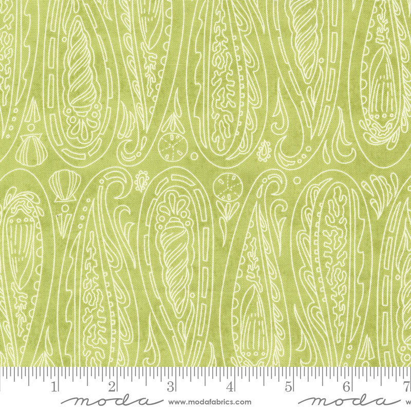 Moda Serena Shores Paisley Shells Kelp 48772-24 Ruler Image