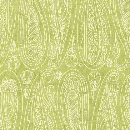 Moda Serena Shores Paisley Shells Kelp 48772-24 Main Image