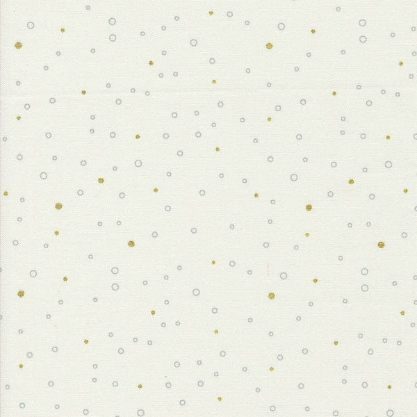 Moda Shimmer Metallic Snowing Dots Ivory 1846-11M Main Image