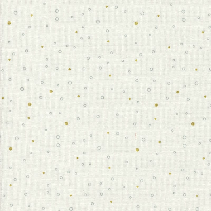 Moda Shimmer Metallic Snowing Dots Ivory 1846-11M Main Image