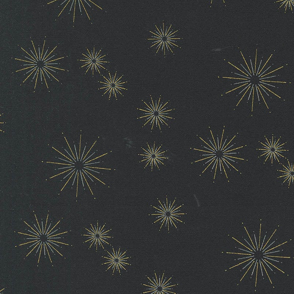 Moda Shimmer Metallic Stars Ebony 1844-15M Main Image