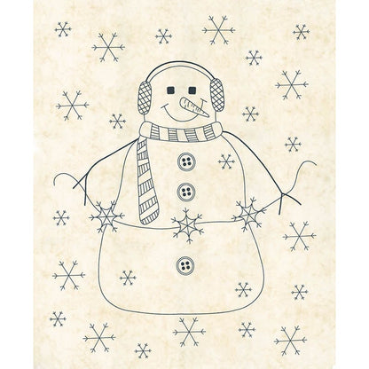 Moda Snowman Gatherings Iv Fabric Panel Snow 49258-11