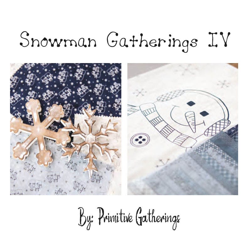 Moda Snowman Gatherings Iv Basket Weave Snow Taupe 49255-18 Lifestyle Image