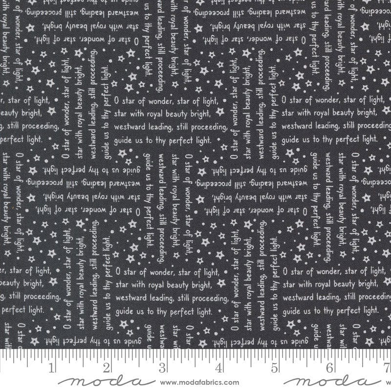 Moda Starberry Song Text Charcoal 29184-24 Ruler Image