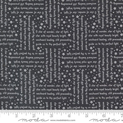 Moda Starberry Song Text Charcoal 29184-24 Ruler Image