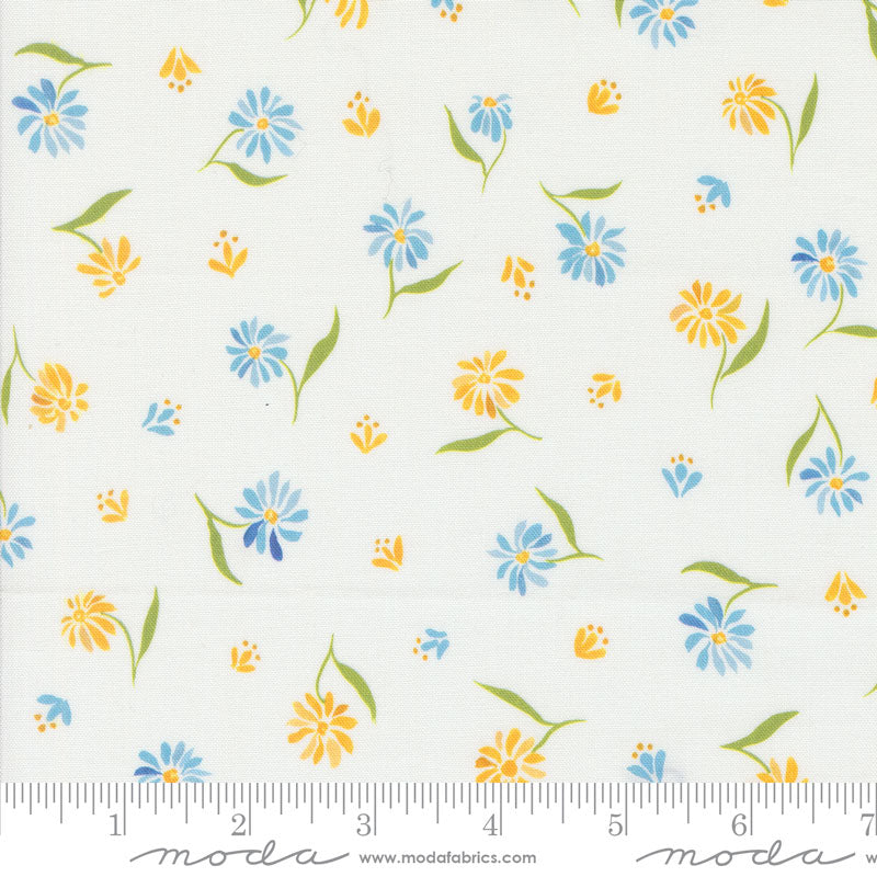 Moda Sunshine And Blue Skies Ditzy Daisy Cloud 39826-11 Ruler Image