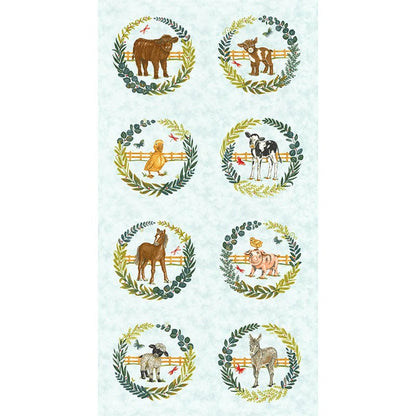 Moda Willows Farm Fabric Panel Sky 56109-16