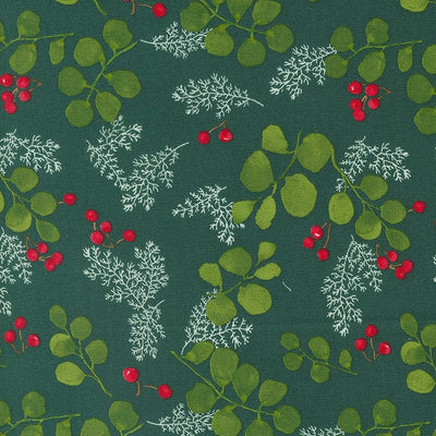 Moda Winterly Greenery And Berries Spruce 48764-18 Main Image