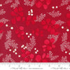 Moda Winterly Greenery And Berries Crimson 48764-16 Swatch Image