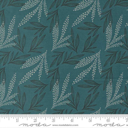 Moda Woodland Wildflowers Leaf Lore Dark Lake 45584-18 Ruler Image