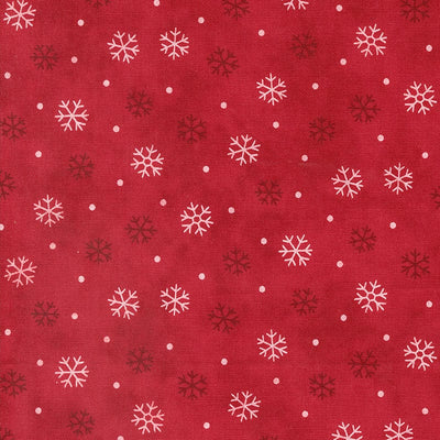 Moda Woodland Winter Snowflake Cardinal Red 56097-13