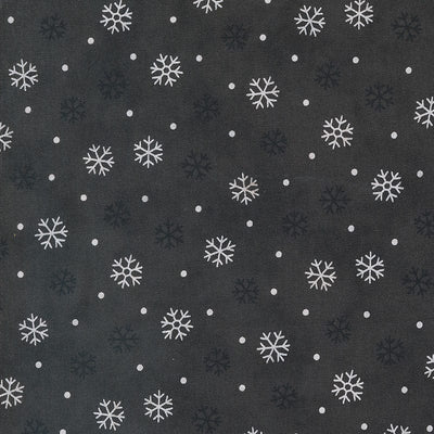 Moda Woodland Winter Snowflake Charcoal Black 56097-17