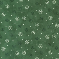 Moda Woodland Winter Snowflake Pine Green 56097-14 Main Image