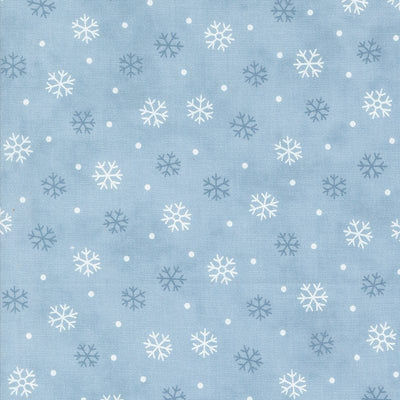 Moda Woodland Winter Snowflake Sky Blue 56097-12