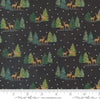 Moda Woodland Winter Tiny Tree Deer Charcoal Black 56095-17 Ruler Image