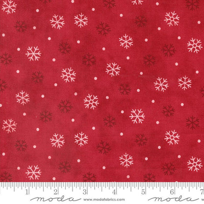 Moda Woodland Winter Snowflake Cardinal Red 56097-13 Ruler Image