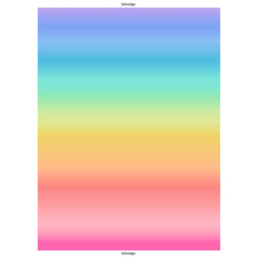 Lewis And Irene Fabric Ombre Pastel Rainbow A444.2
