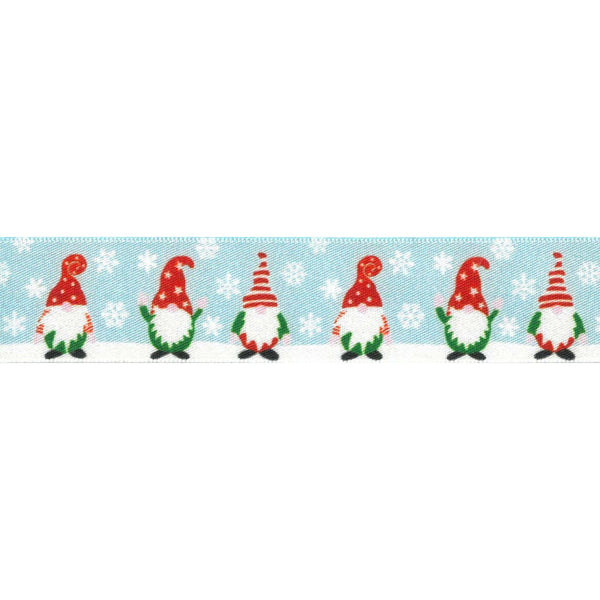 Christmas Gonk Ribbon Blue 25mm Wide. Price per metre.