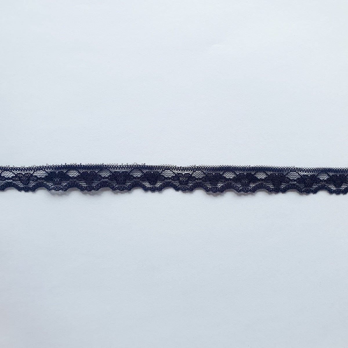 Nylon Lace Trim: 15mm wide: Black. Price per metre.