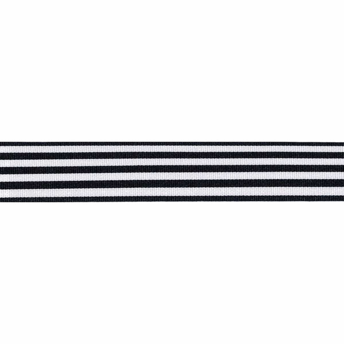 Stripes Ribbon: 9mm: Navy. Price per metre.