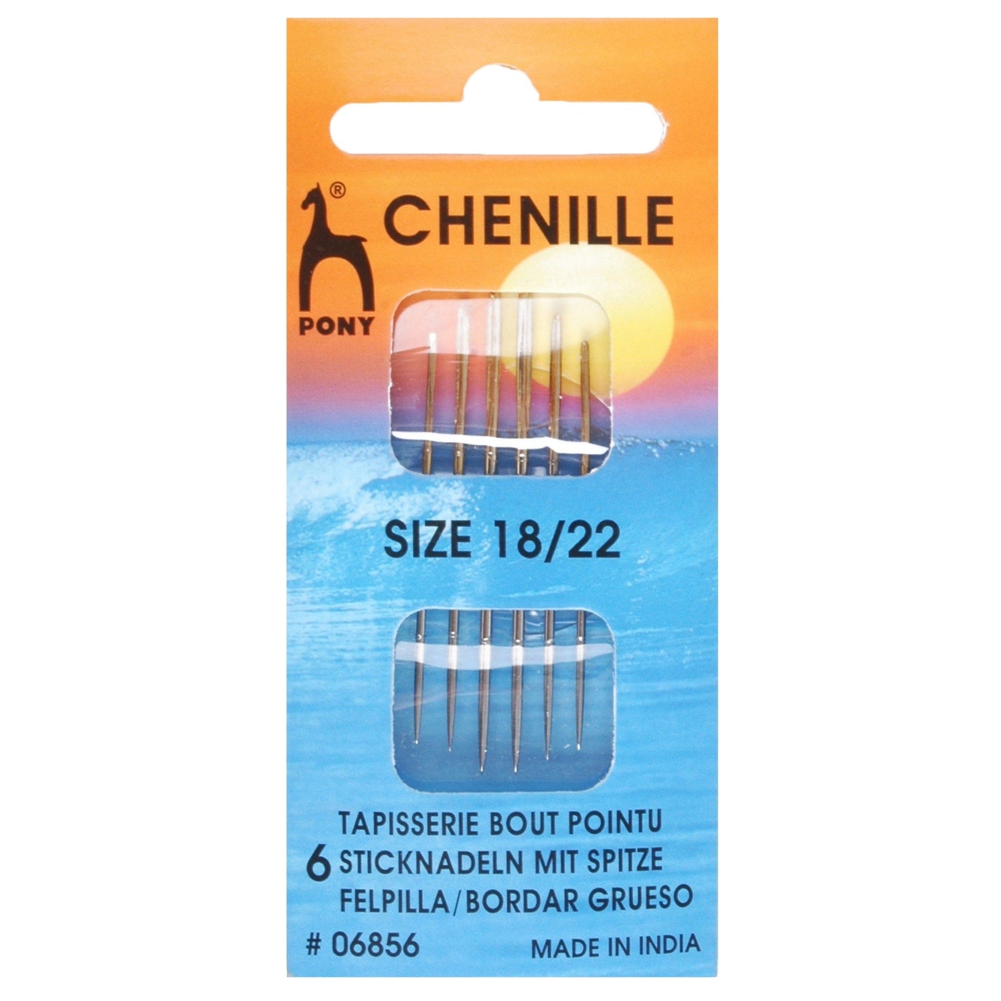 Pony Needles Hand Sewing Needles: Chenille: Gold Eye: Sizes 18-22  - The Sewing Studio