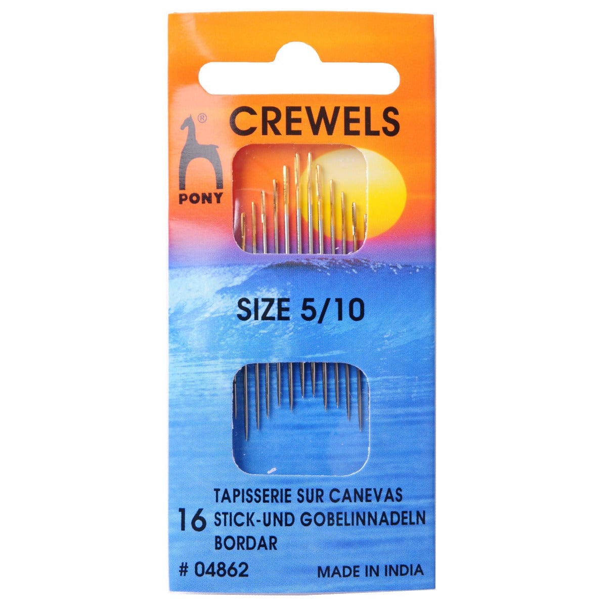 Pony Needles Hand Sewing Needles: Crewels (embroidery): Gold Eye: Sizes 5-10  - The Sewing Studio