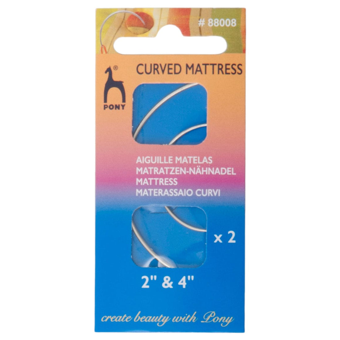 Pony Needles Hand Sewing Needles: Curved mattress needle  - The Sewing Studio