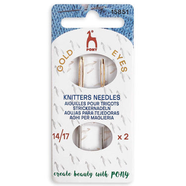 Pony Needles Hand Sewing Needles: Knitters Needles: Gold Eye  - The Sewing Studio for sale UK - The Sewing Studio