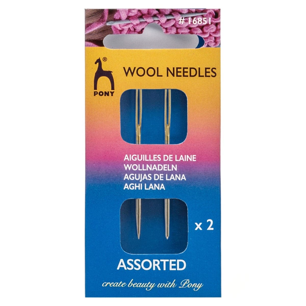 Pony Needles Hand Sewing Needles: Wool: Gold Eye: Size 16  - The Sewing Studio