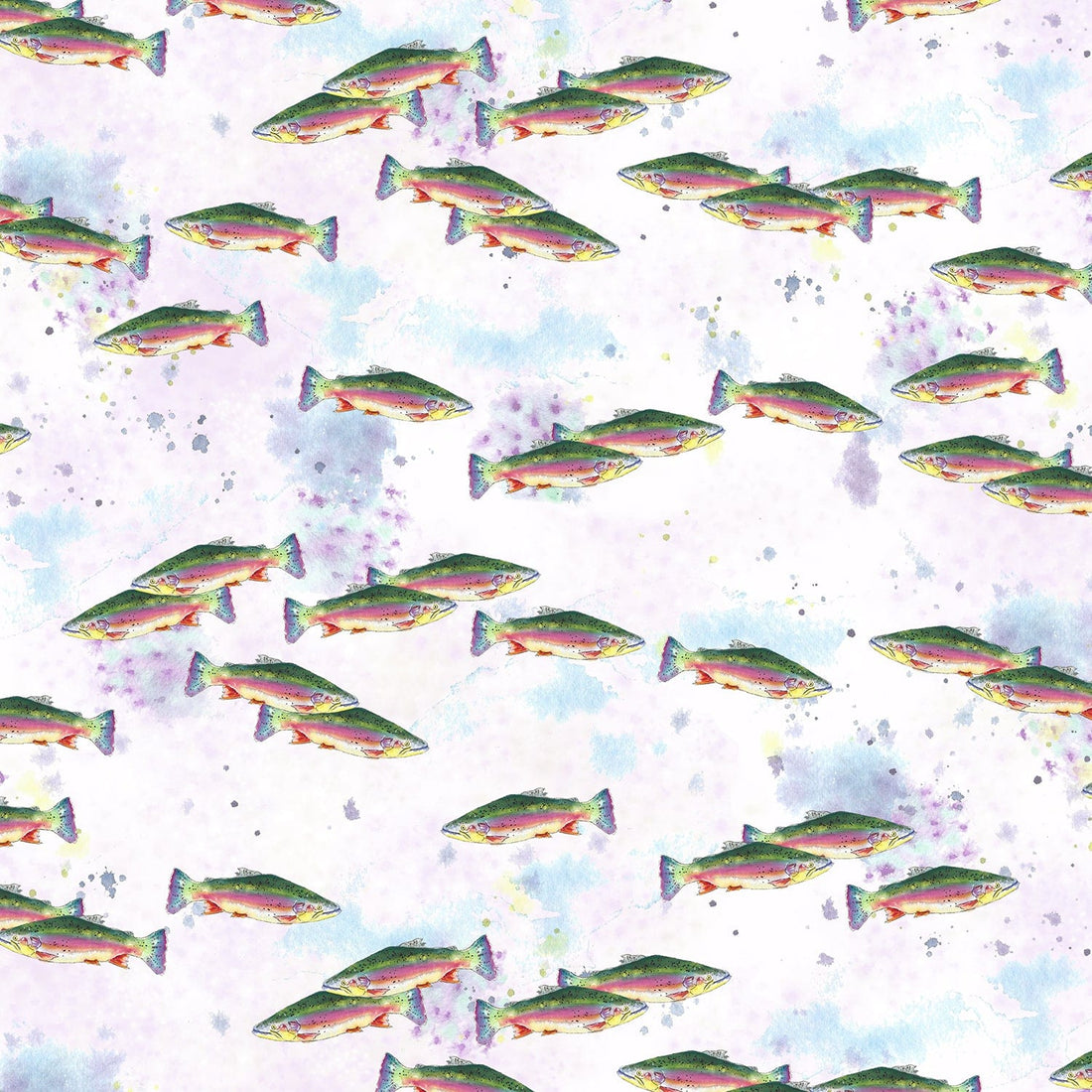 RJR Fabrics Fabric Daily Catch Fish Cool Water Rainbow TM102-RA2D