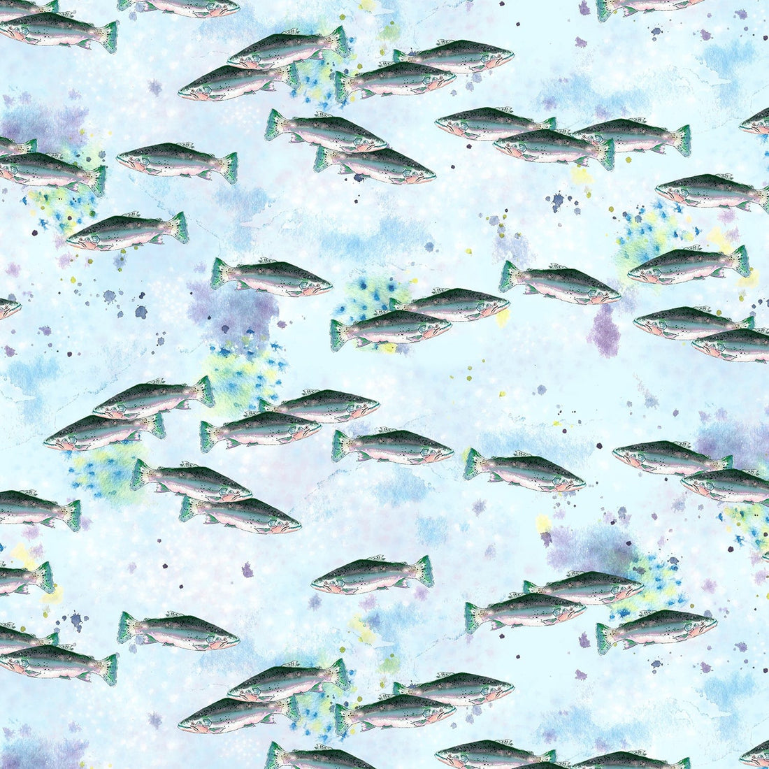 RJR Fabrics Fabric Daily Catch Fish Cool Water River TM102-RI1D