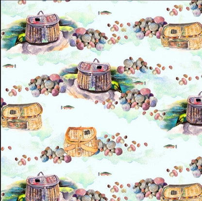 RJR Fabrics Fabric Daily Catch Fish Day Celeste TM301-CE2D  - The Sewing Studio