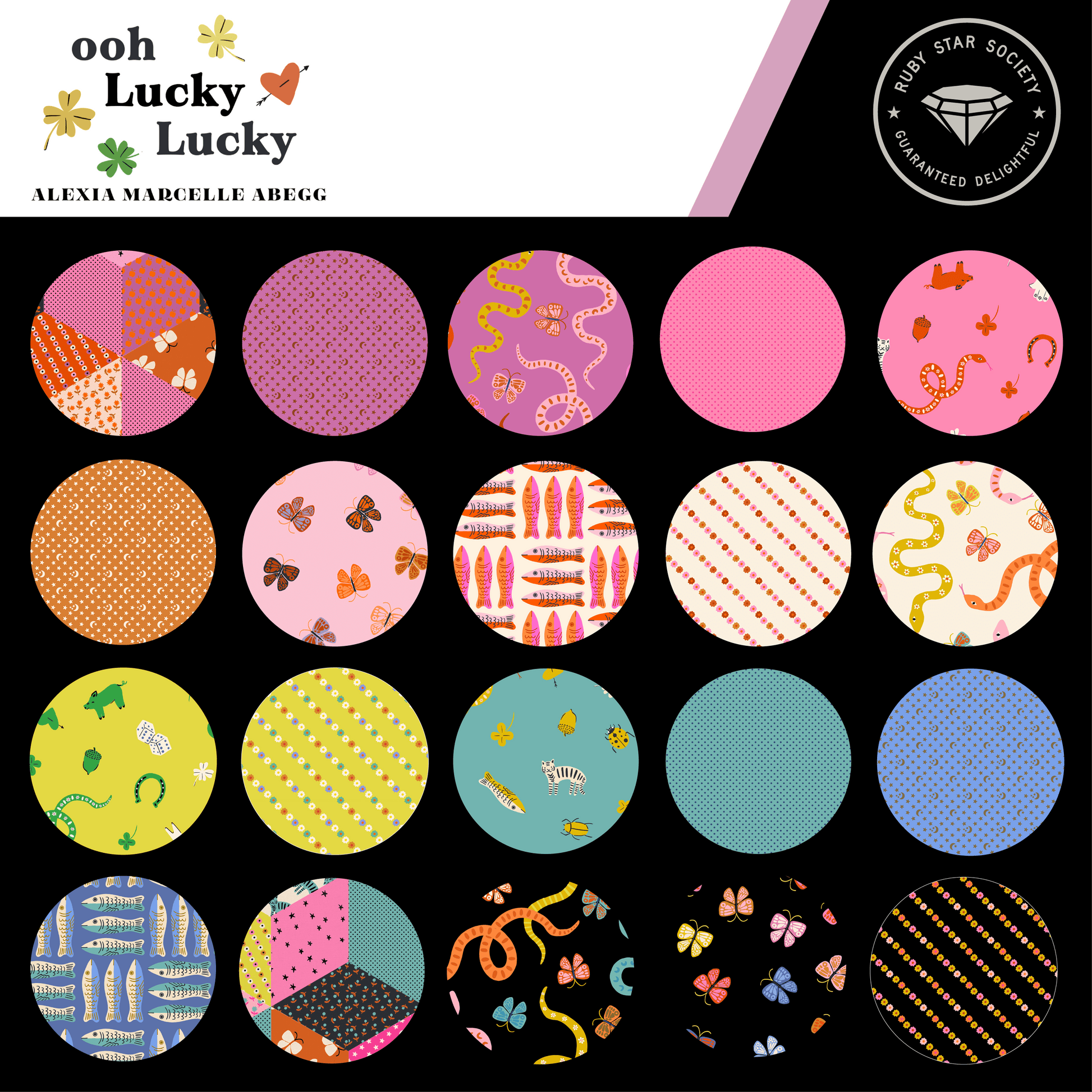 Ruby Star Soceity Fabric Pre Cuts Ruby Star Soceity Ooh Lucky Lucky Charm Pack RS4112PP  - The Sewing Studio