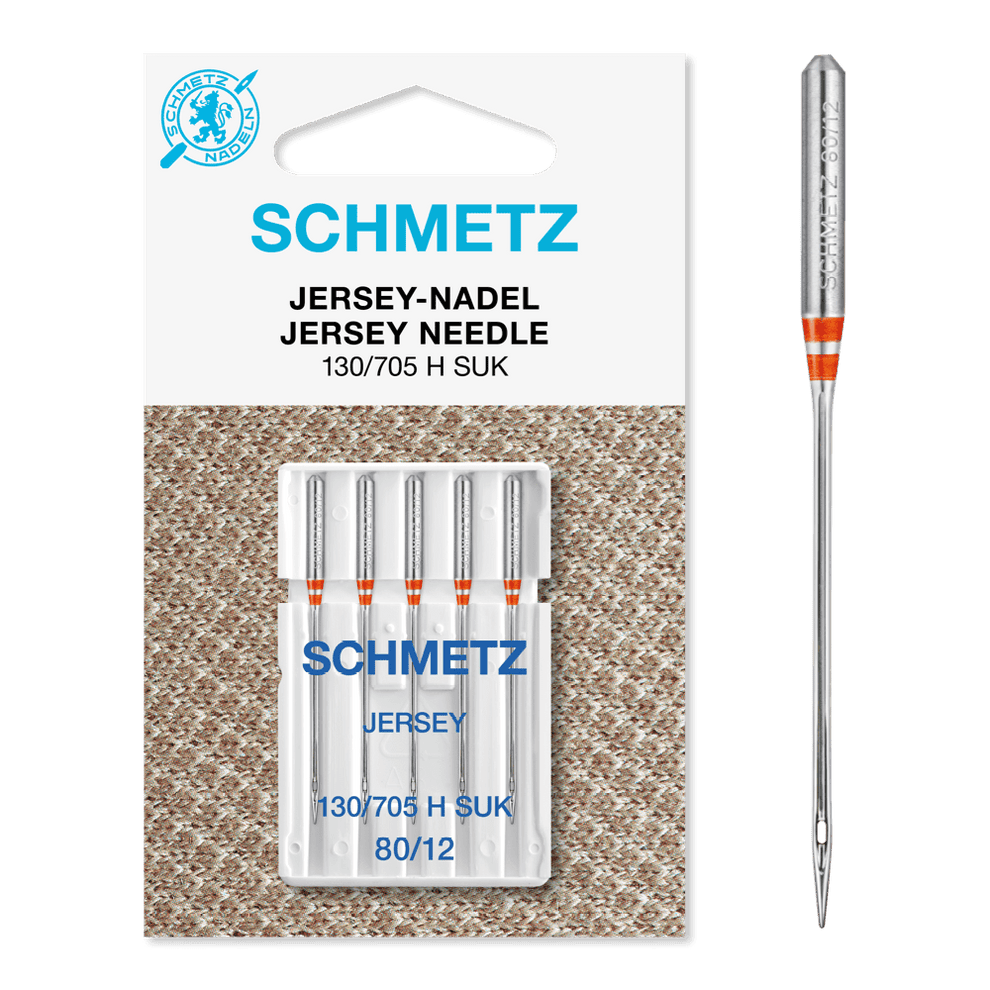 Schmetz Machine Needles Schmetz Sewing Machine Needles: Jersey Ball Point Size 80/12. Pack of 5 needles.  - The Sewing Studio