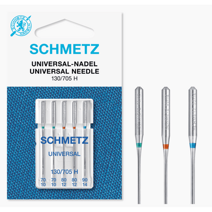 Schmetz Machine Needles Schmetz Sewing Machine Needles Universal: Assorted Pack of 5  - The Sewing Studio