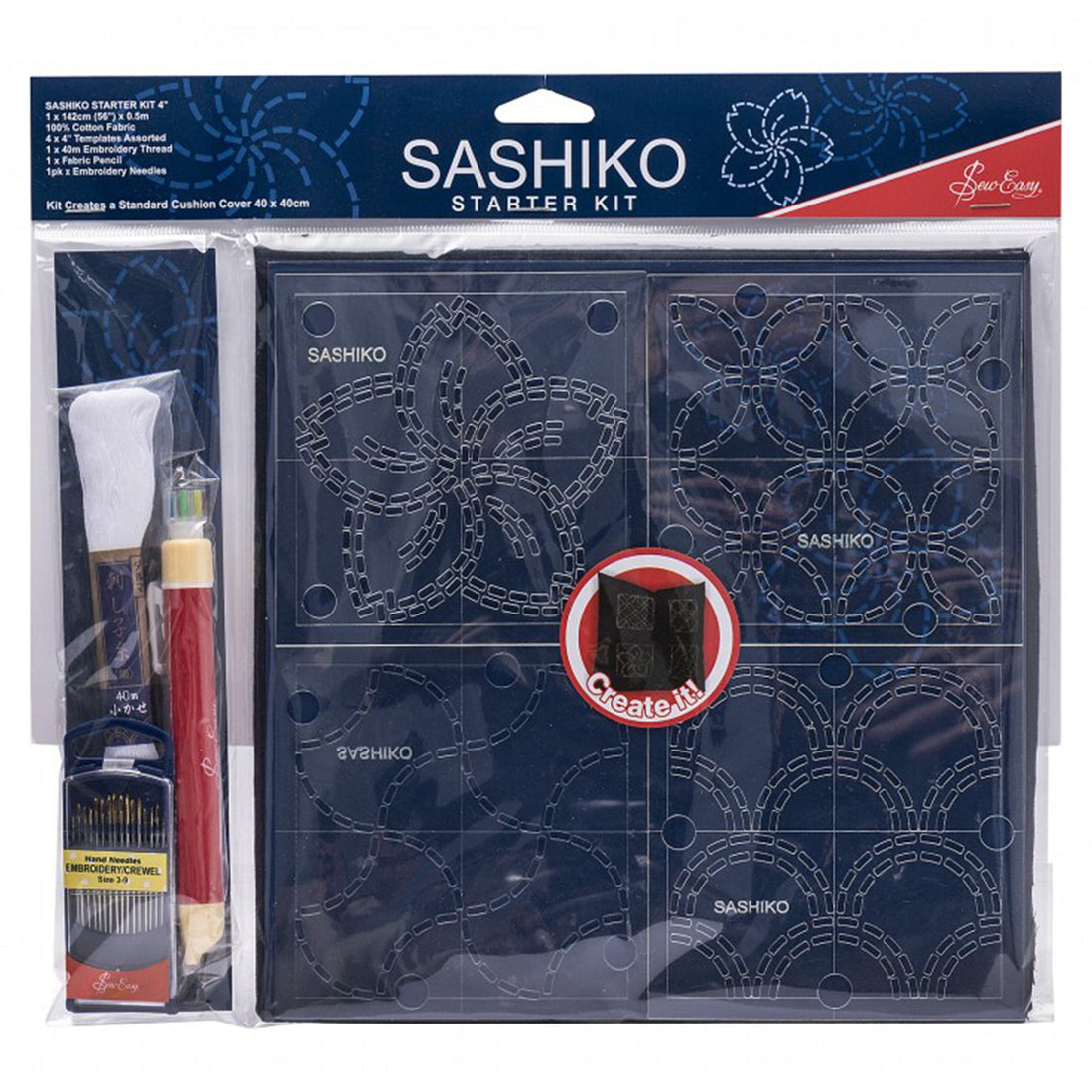 Sew Easy Craft Accessories Sashiko Starter Kit  - The Sewing Studio