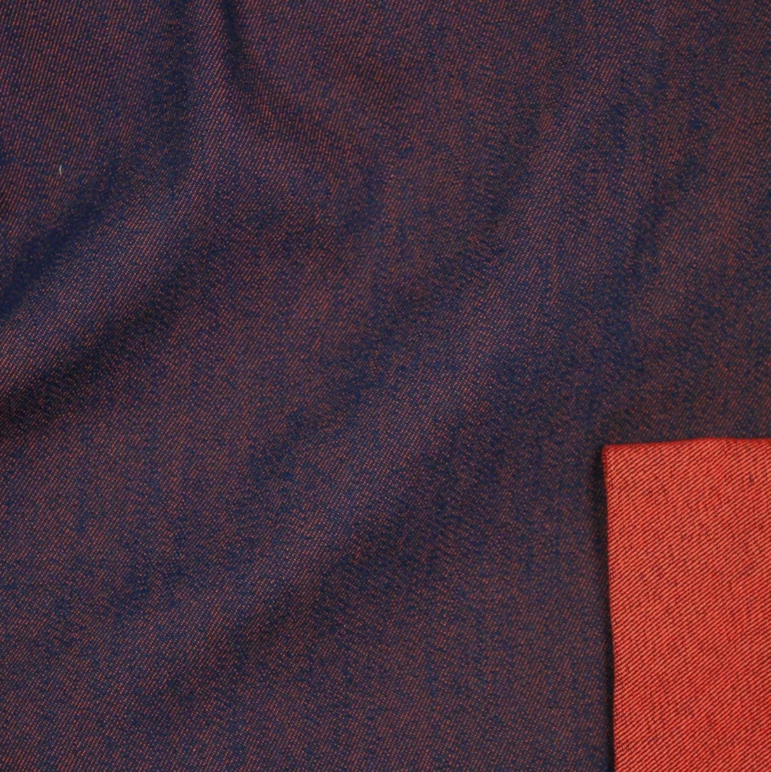 Telio Fabric Norma Jean Denim Fabric Orange Blue 45531-1